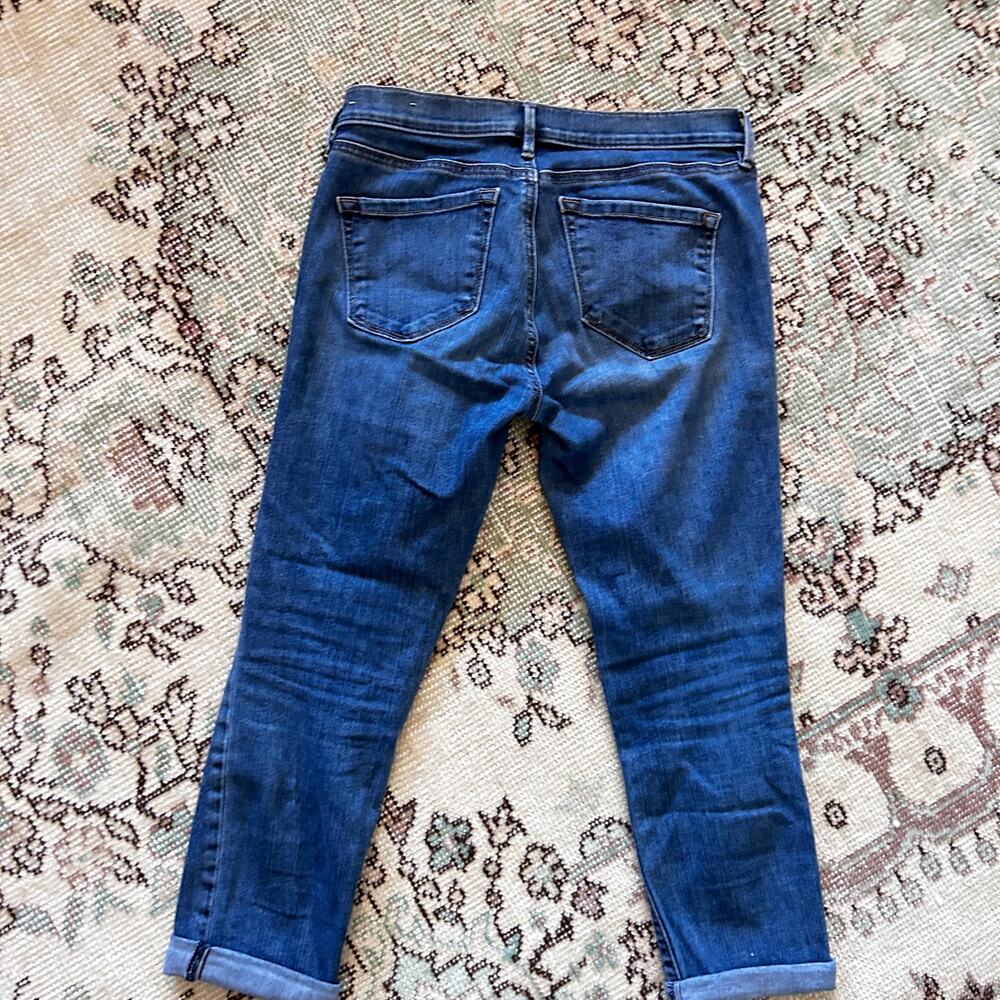 LOFT Modern Cuffed Crop Jeans 26 2 2P 26P Women's Petite Slim Straight - Picture 4 of 5
